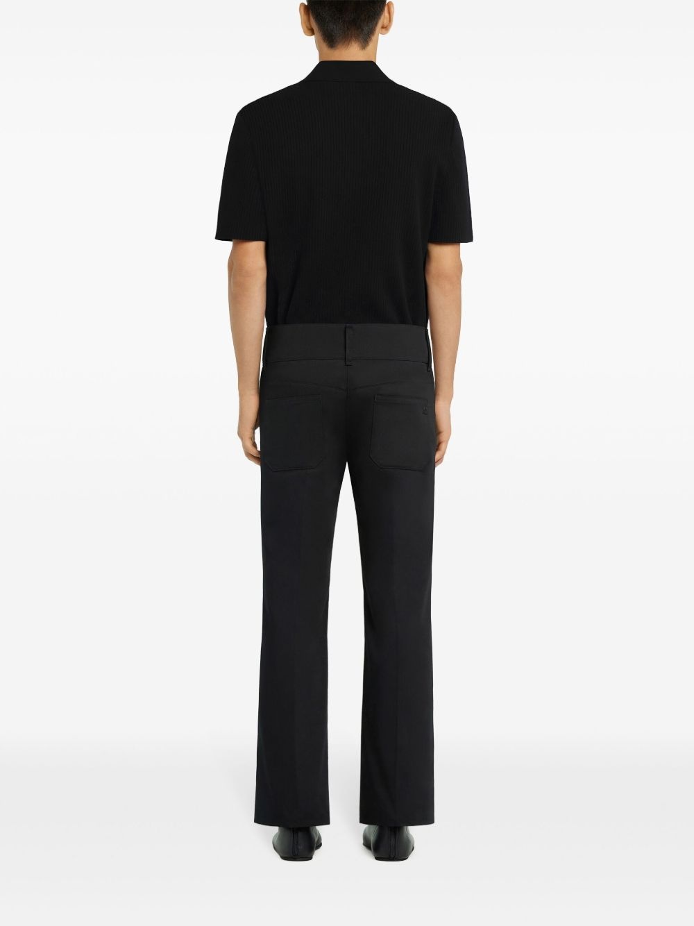 ribbed polo shirt - 3