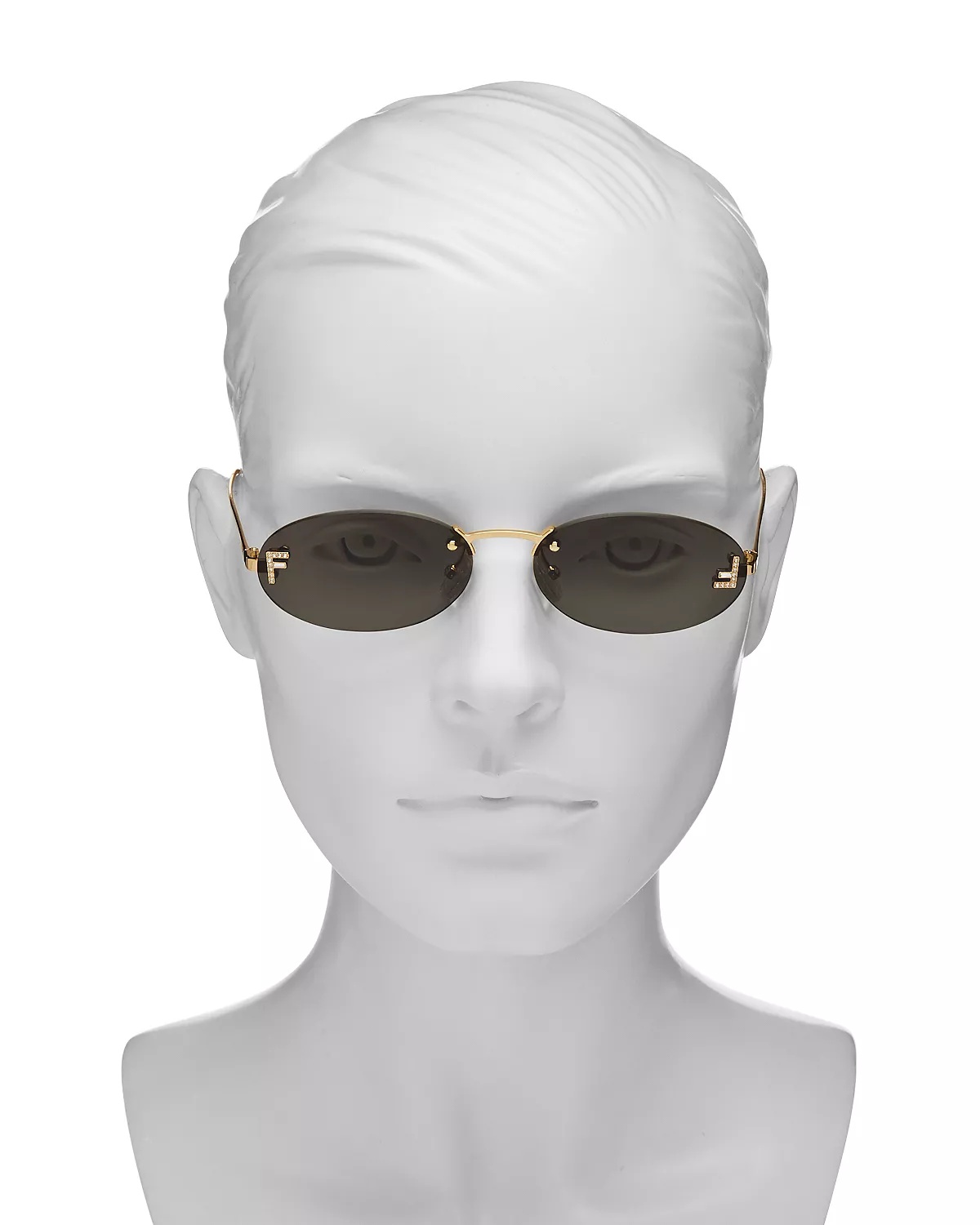 Rimless Round Sunglasses, 54mm - 4