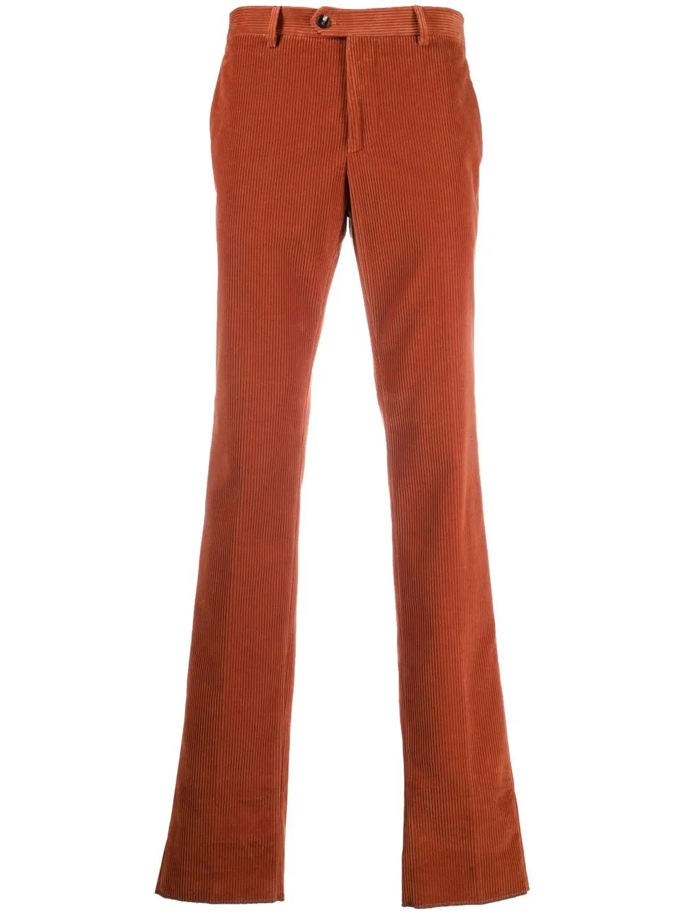 corduroy straight-leg trousers - 1