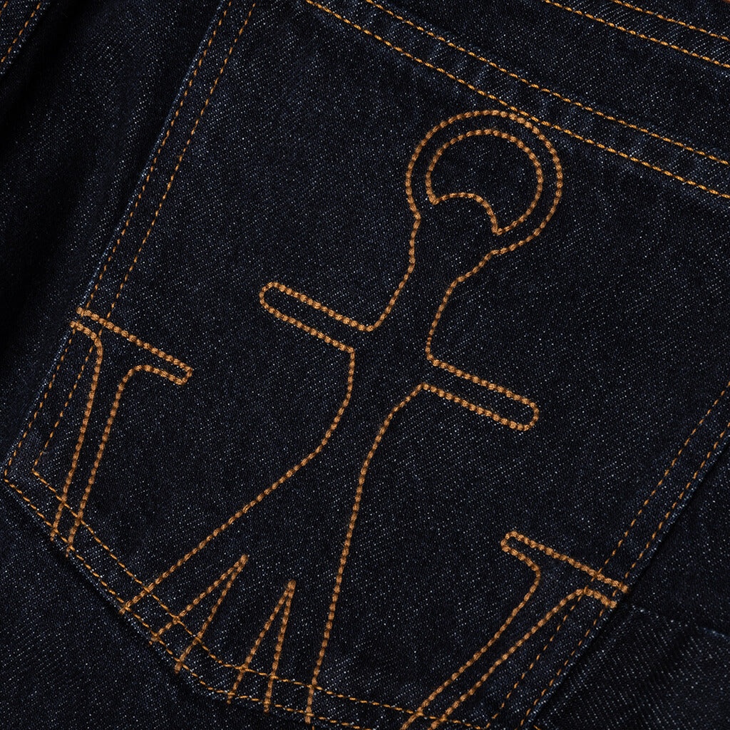 LOGO GRID TURN UP WORKWEAR JEANS - 4