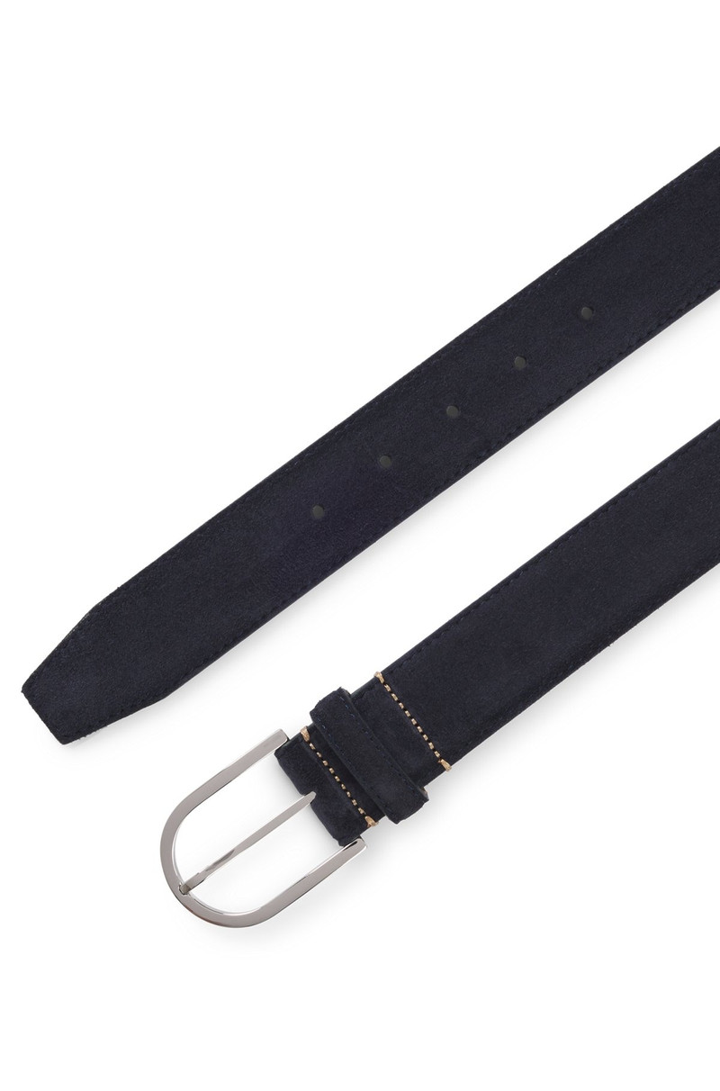 ITALIAN-SUEDE BELT WITH ROUNDED BRASS BUCKLE 4