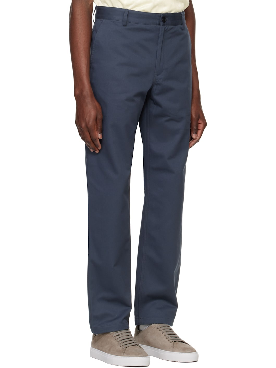 Gray Casual Chino Trousers - 2