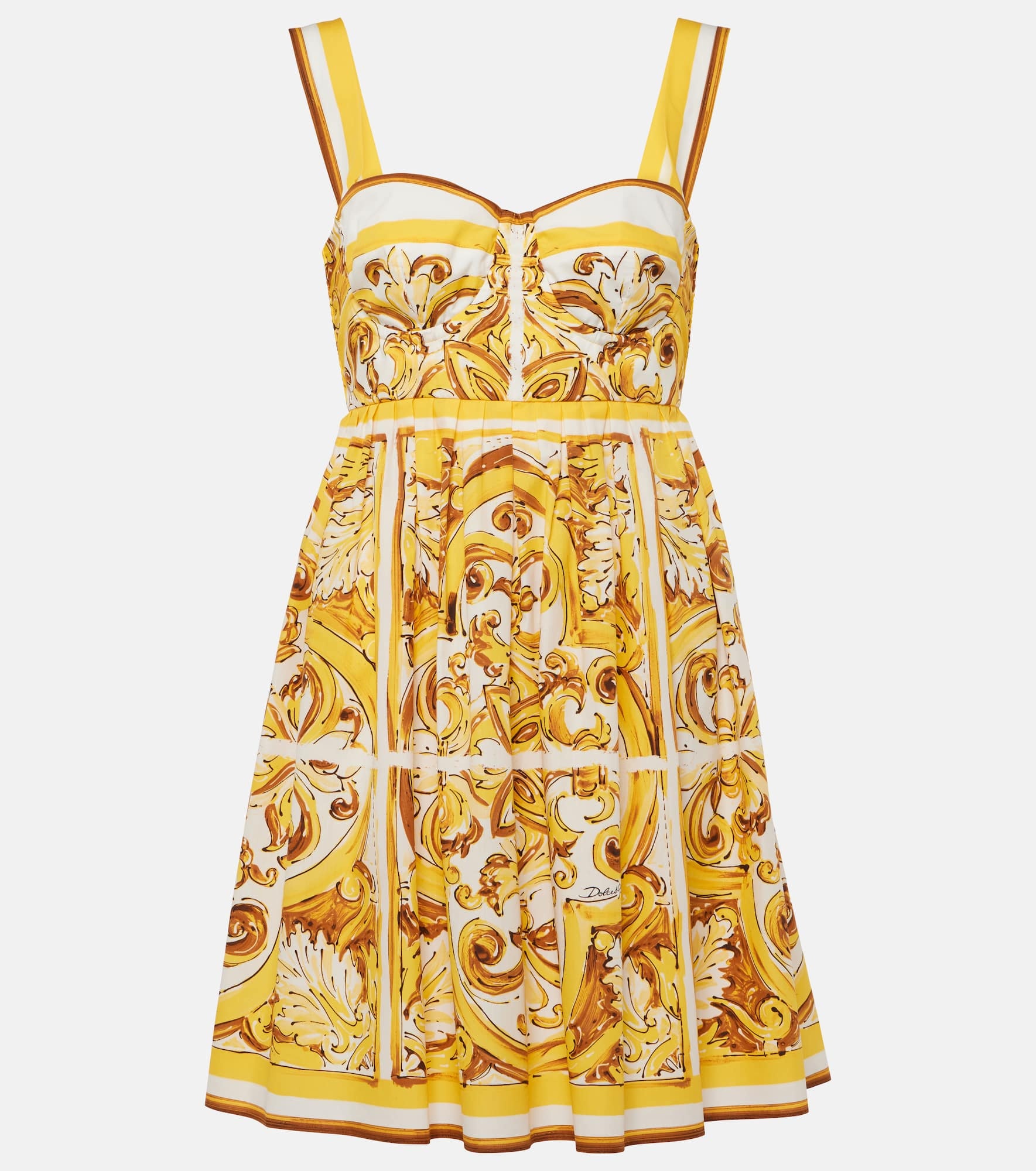 Dolce Gabbana Majolica cotton poplin minidress mytheresa
