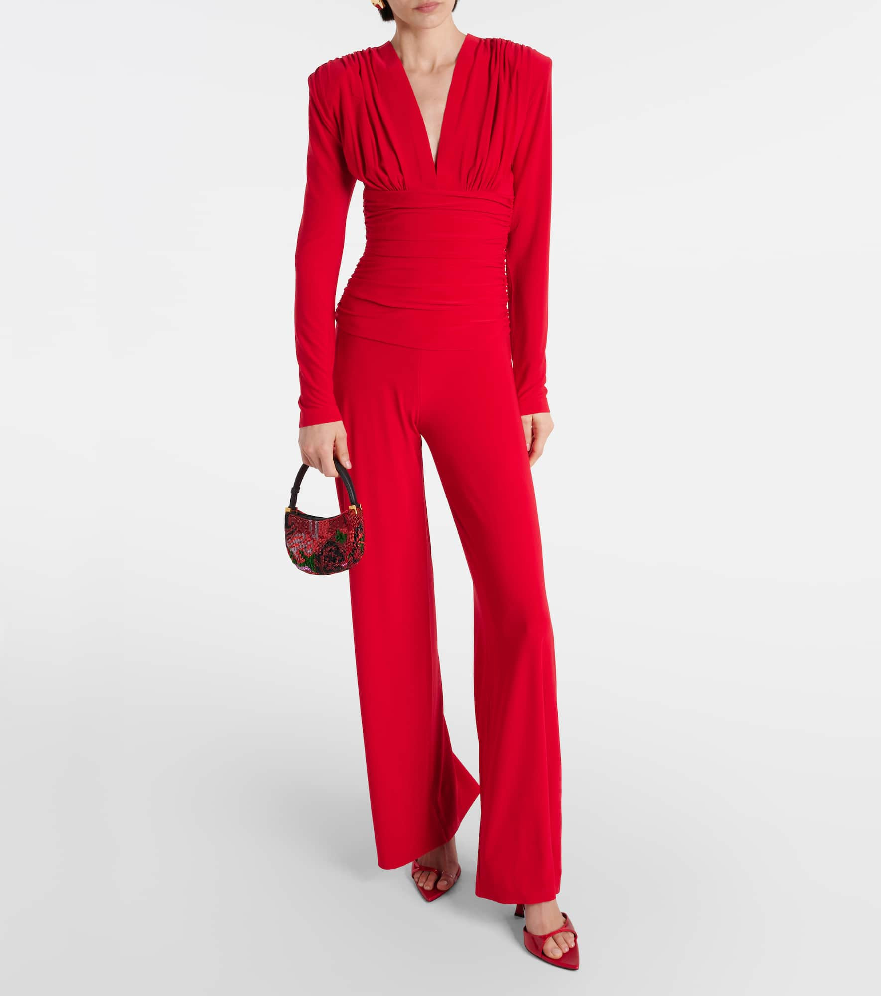 Draped wide-leg jumpsuit - 2
