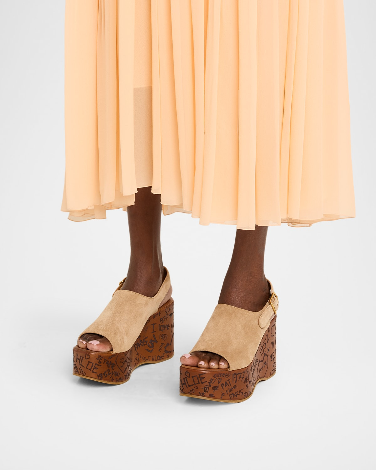 Maxime Platform Wedge Suede Sandals - 2
