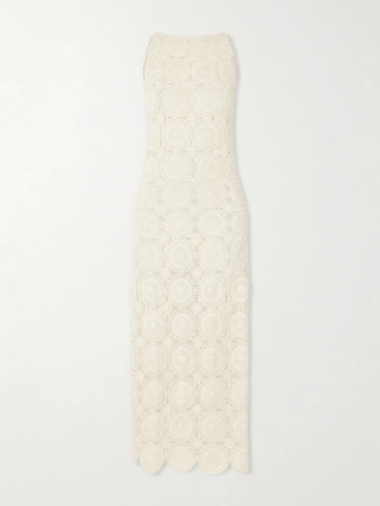 Siula Crocheted Cotton Halterneck Maxi Dress - 1