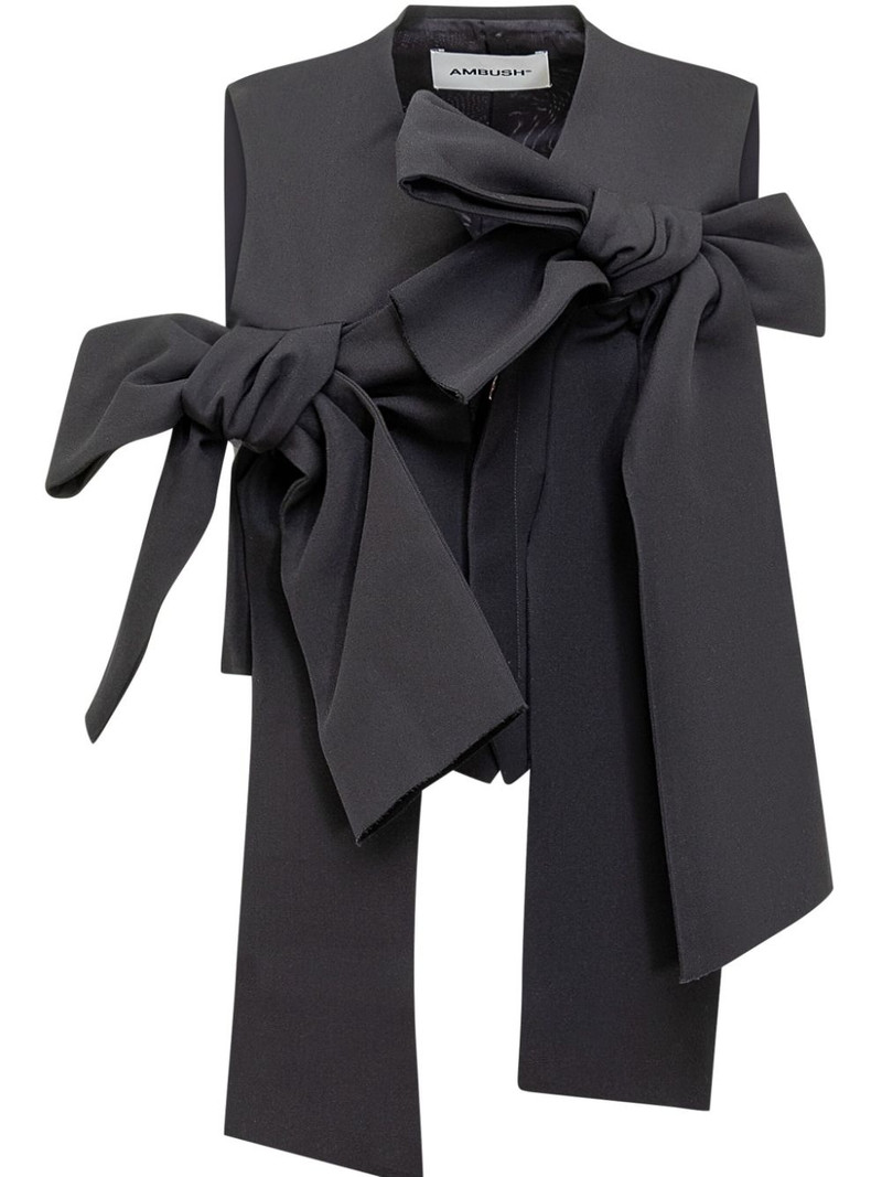 bow-embrllished gilet 1