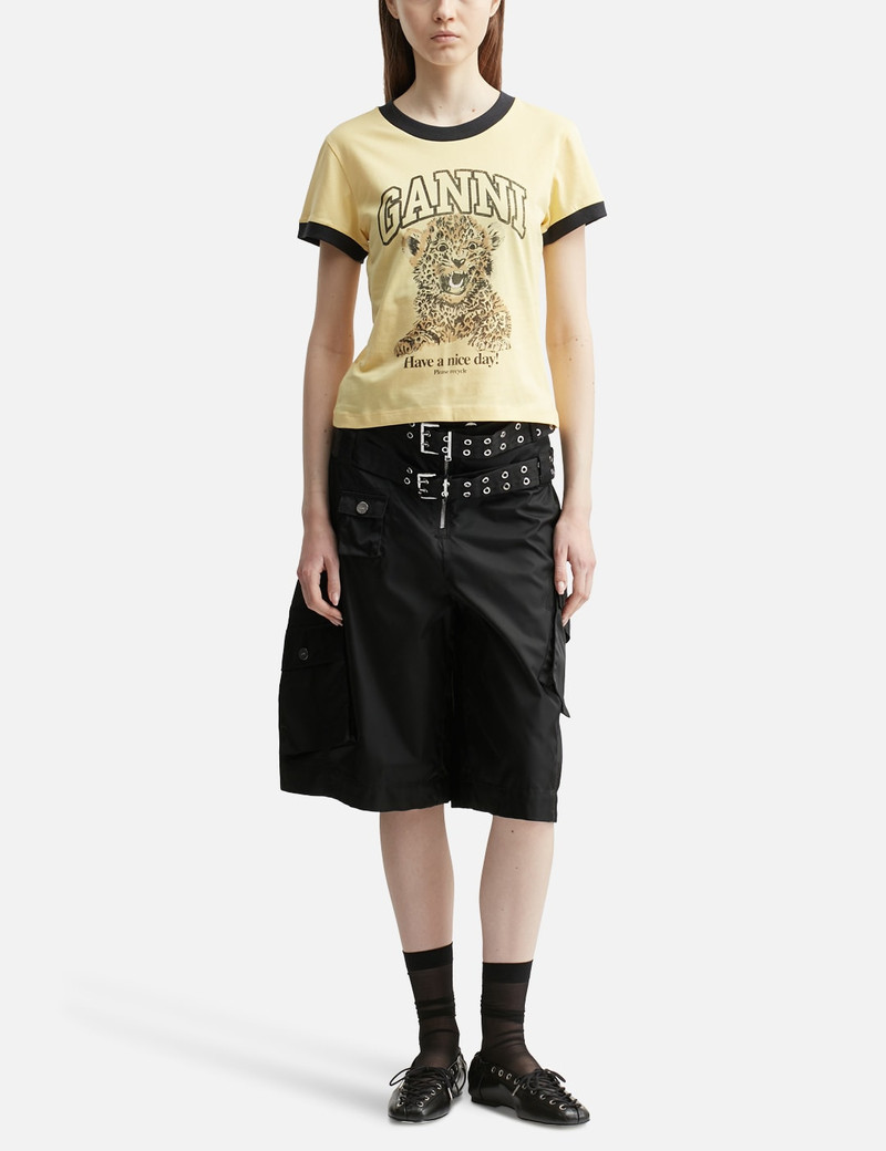 GANNI DUCHESS NYLON POCKET SHORTS outlook