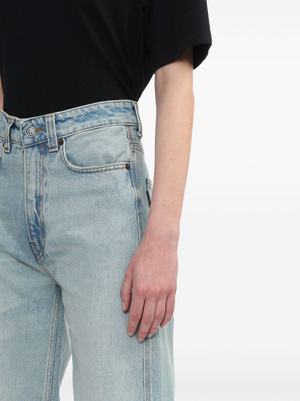 high-waisted straight-leg trousers - 5
