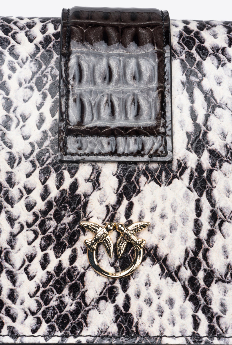 PINKO GALLERIA MINI LOVE BAG ONE IN REPTILE AND CROCODILE-PRINT LEATHER 4