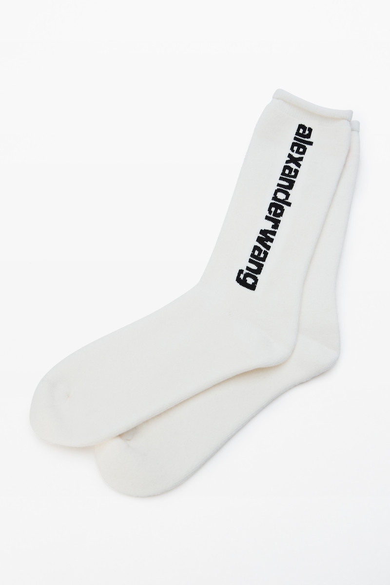 Logo Sock in Cotton Terry 1