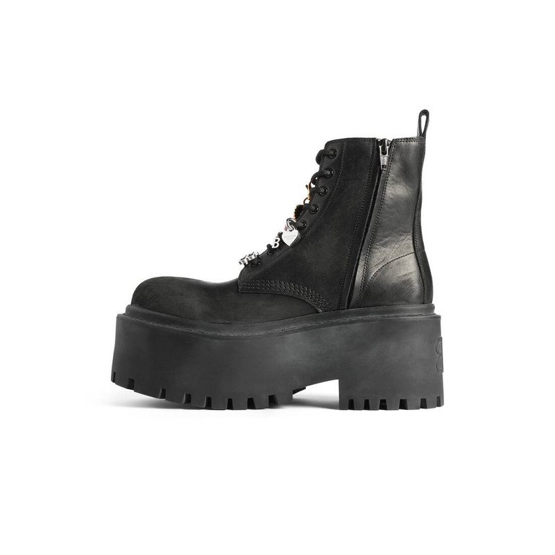 BALENCIAGA Women's Strike Platform Bootie With Charms in Black/multicolor outlook