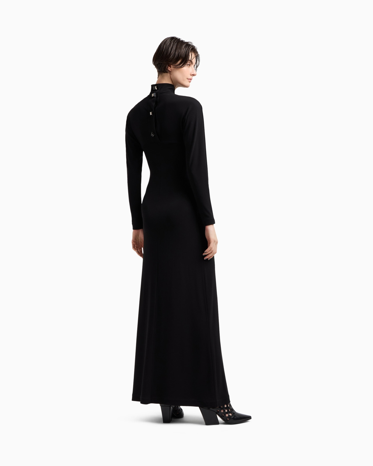 ASV POLYGON CAPSULE COLLECTION VISCOSE CRÊPE INTERLOCK LONG DRESS - 3