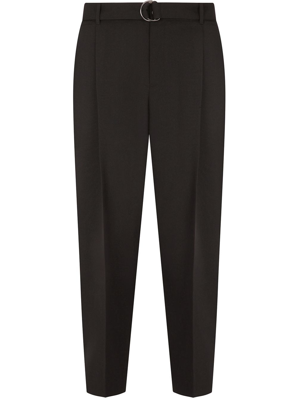 belted-waist pleat trousers - 1