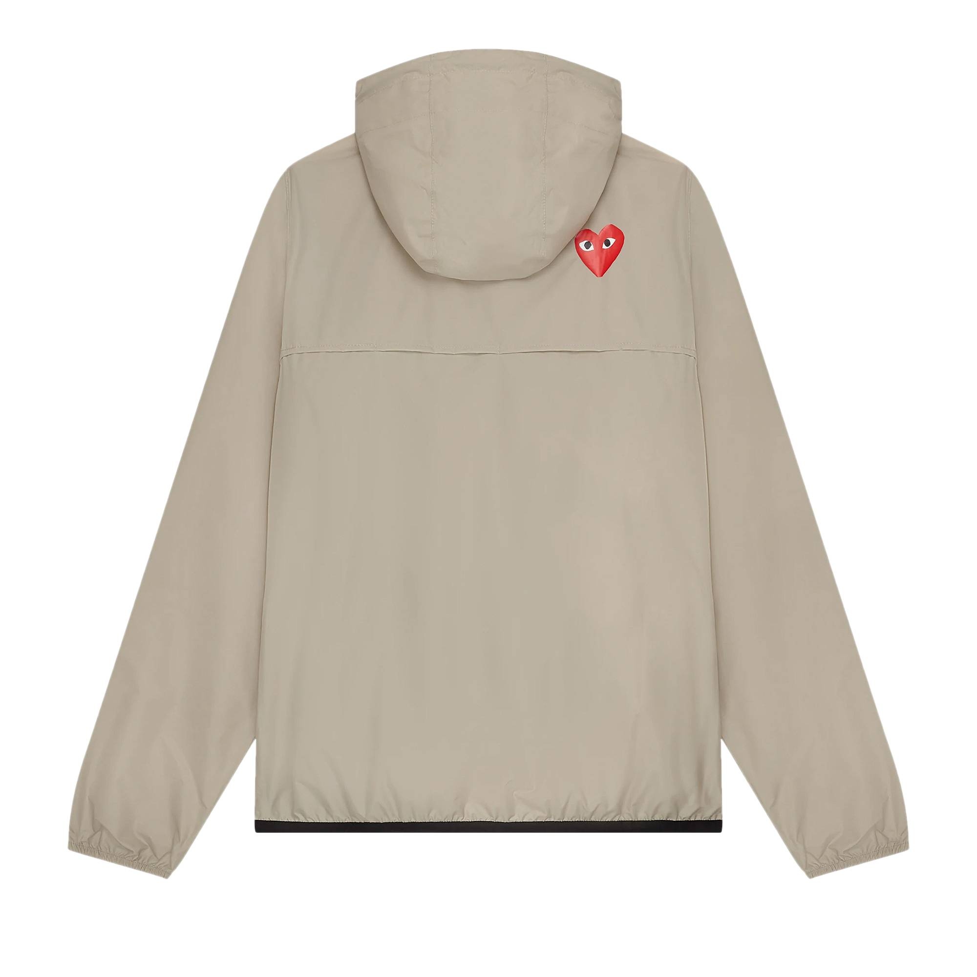 Comme des Garçons PLAY x K-Way Half-Zip Packable Jacket 'Beige' - 2