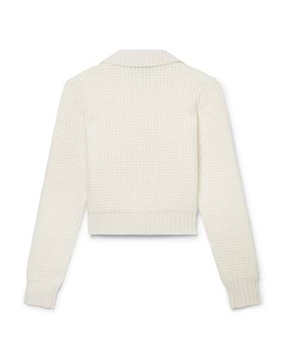 CASABLANCA Cropped Waffle Knit Cardigan outlook