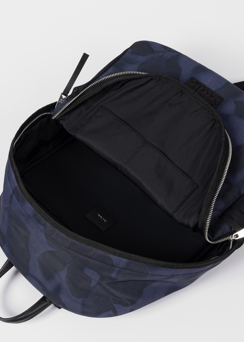 Blue 'Photogram Leaves' Backpack 4