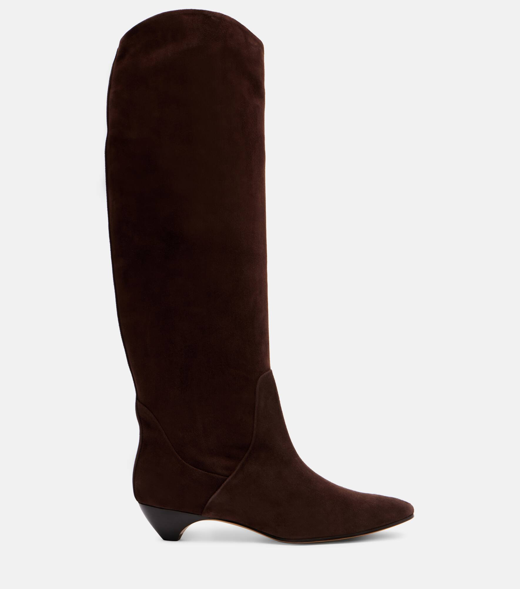 Allegra suede knee-high boots - 4