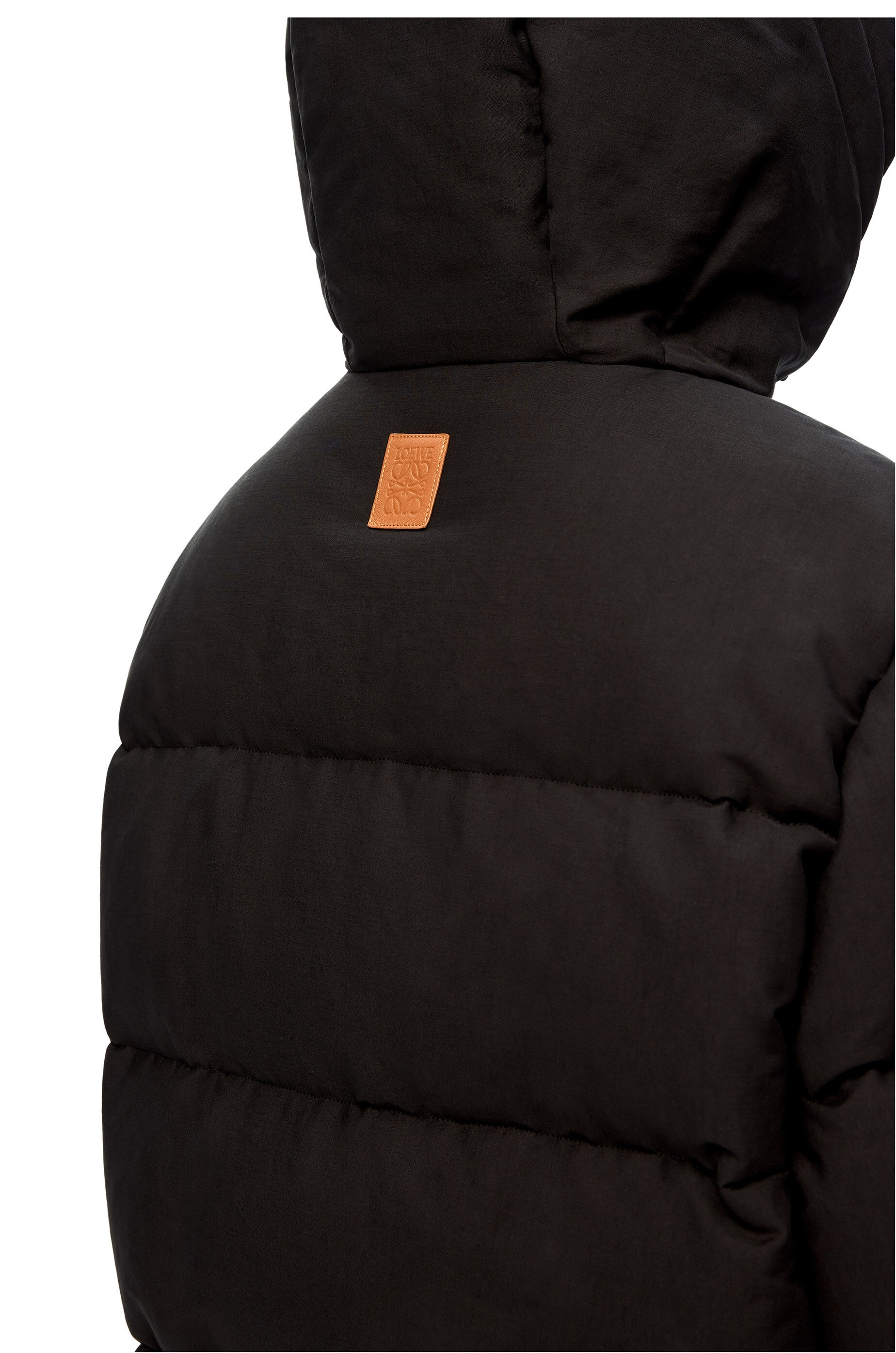 Long hooded puffer in cotton - 5