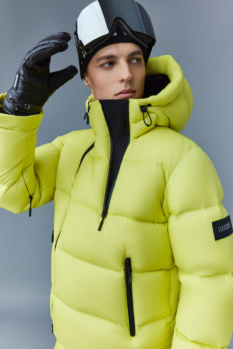 KENJI Down ski jacket with asymmetrical zip closure 7