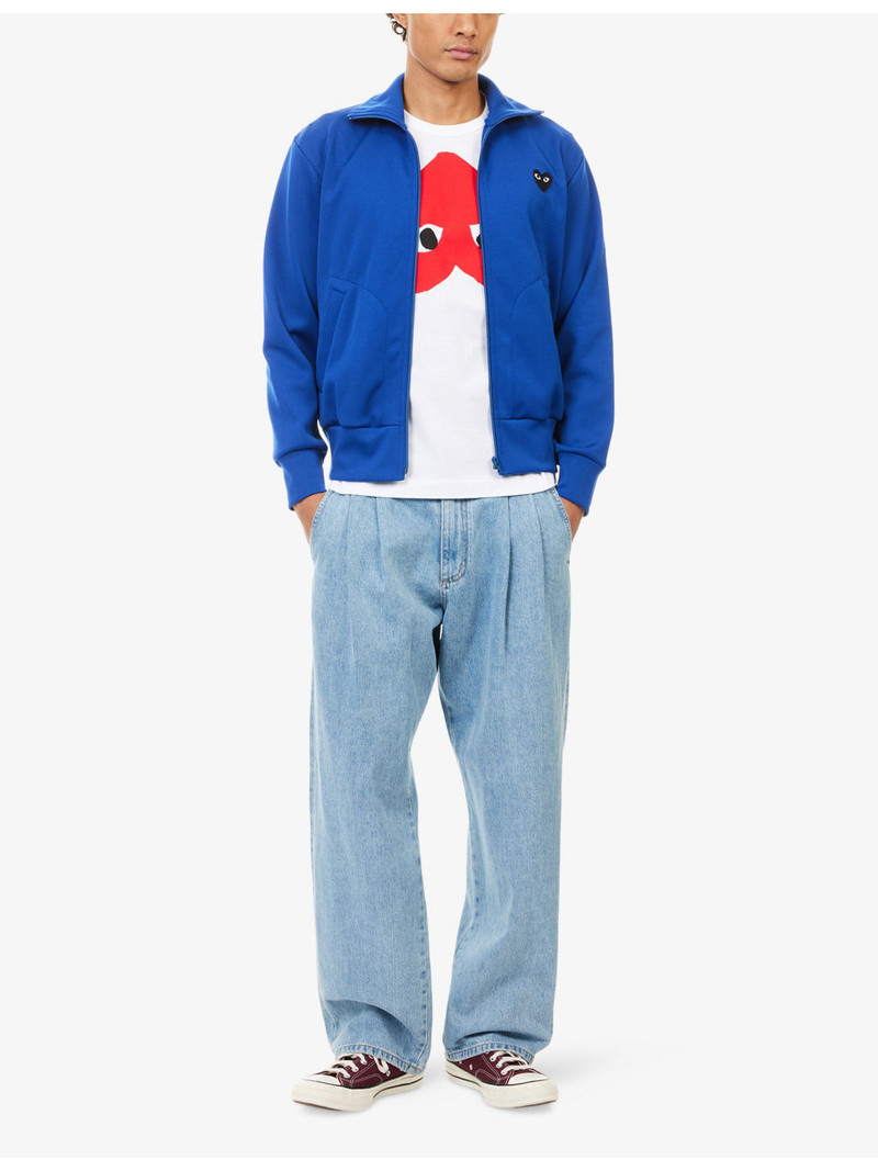 Comme des Garçons PLAY Brand-Print Crewneck Cotton-Jersey T-Shirt outlook