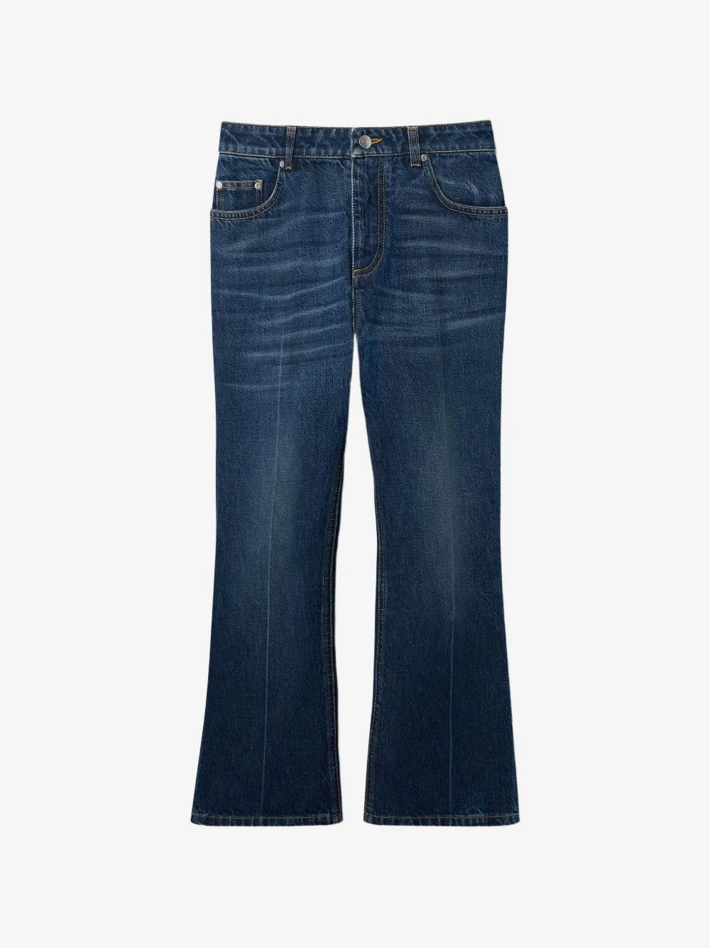 whiskered flared jeans - 1