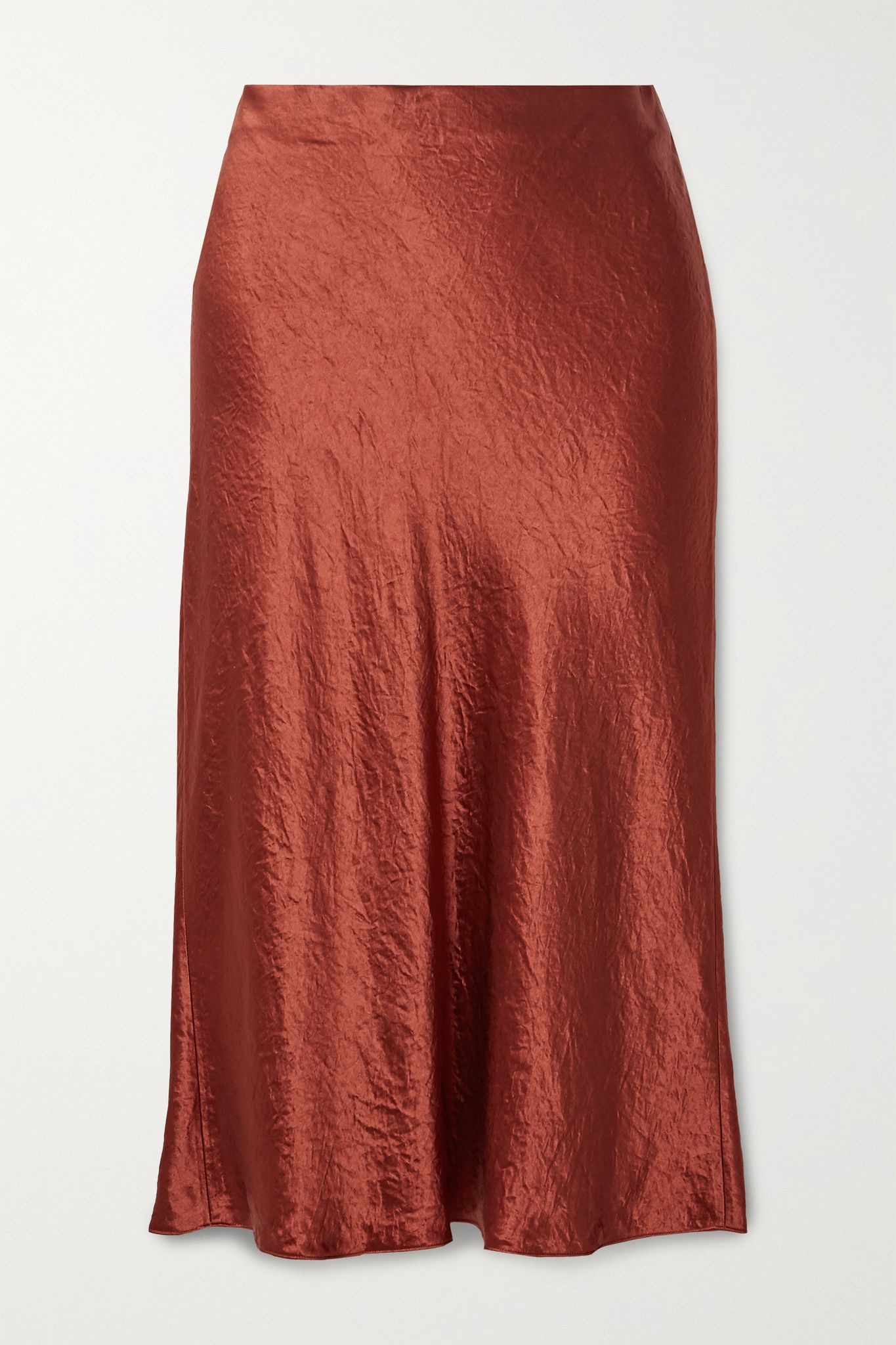 Hammered-satin midi skirt - 1