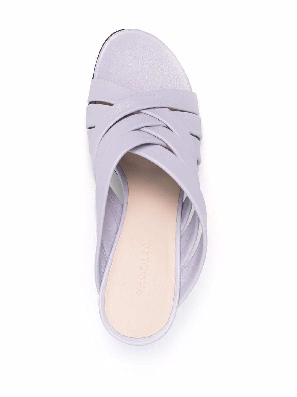 interwoven straps mules - 4
