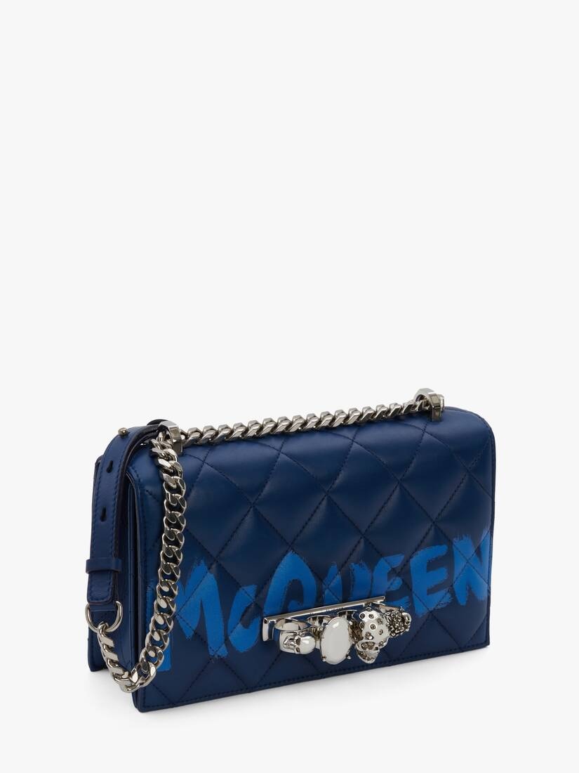 Jewelled Satchel in Ink Blue - 2