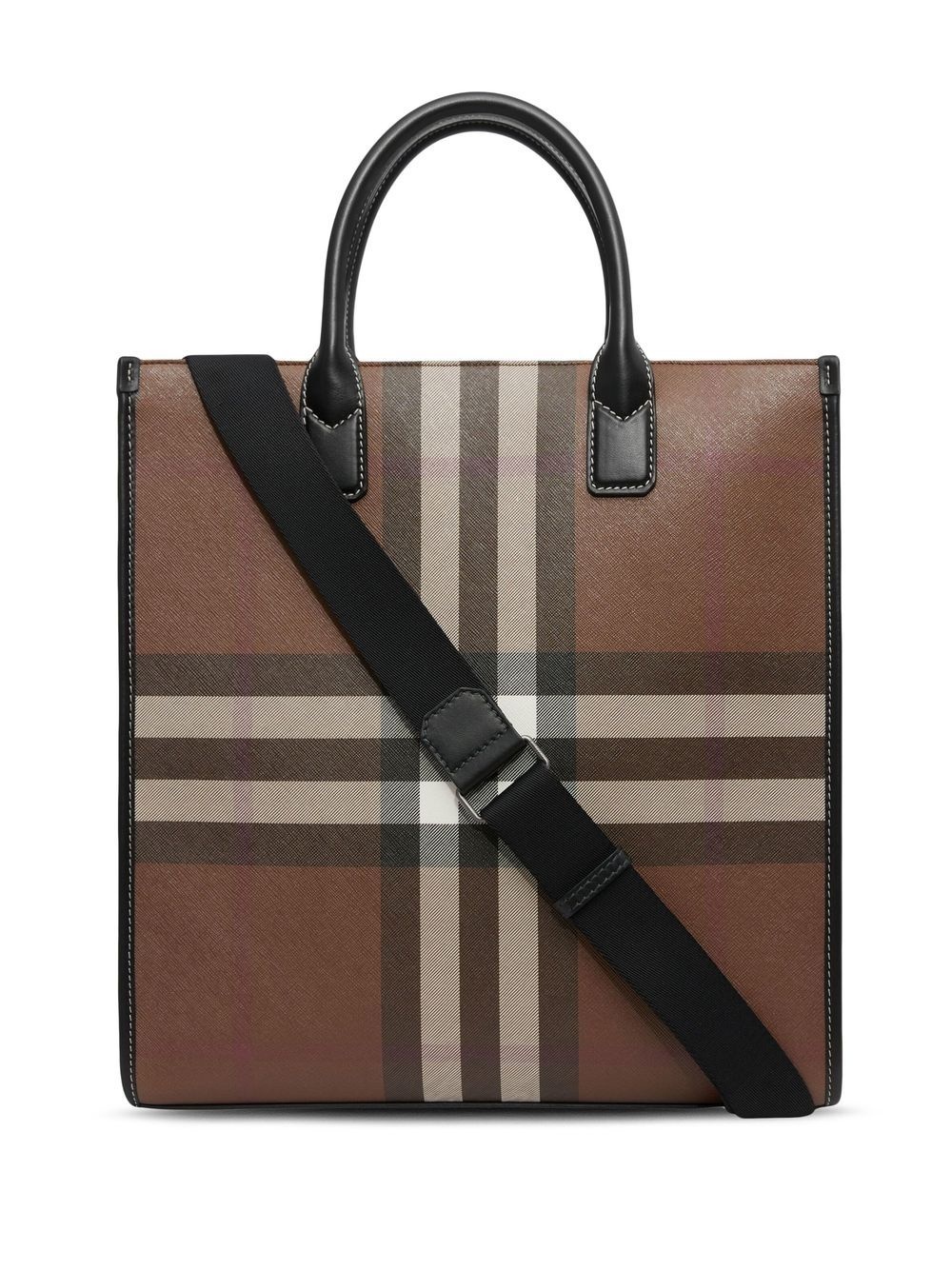 Exaggerated Check tote bag - 3