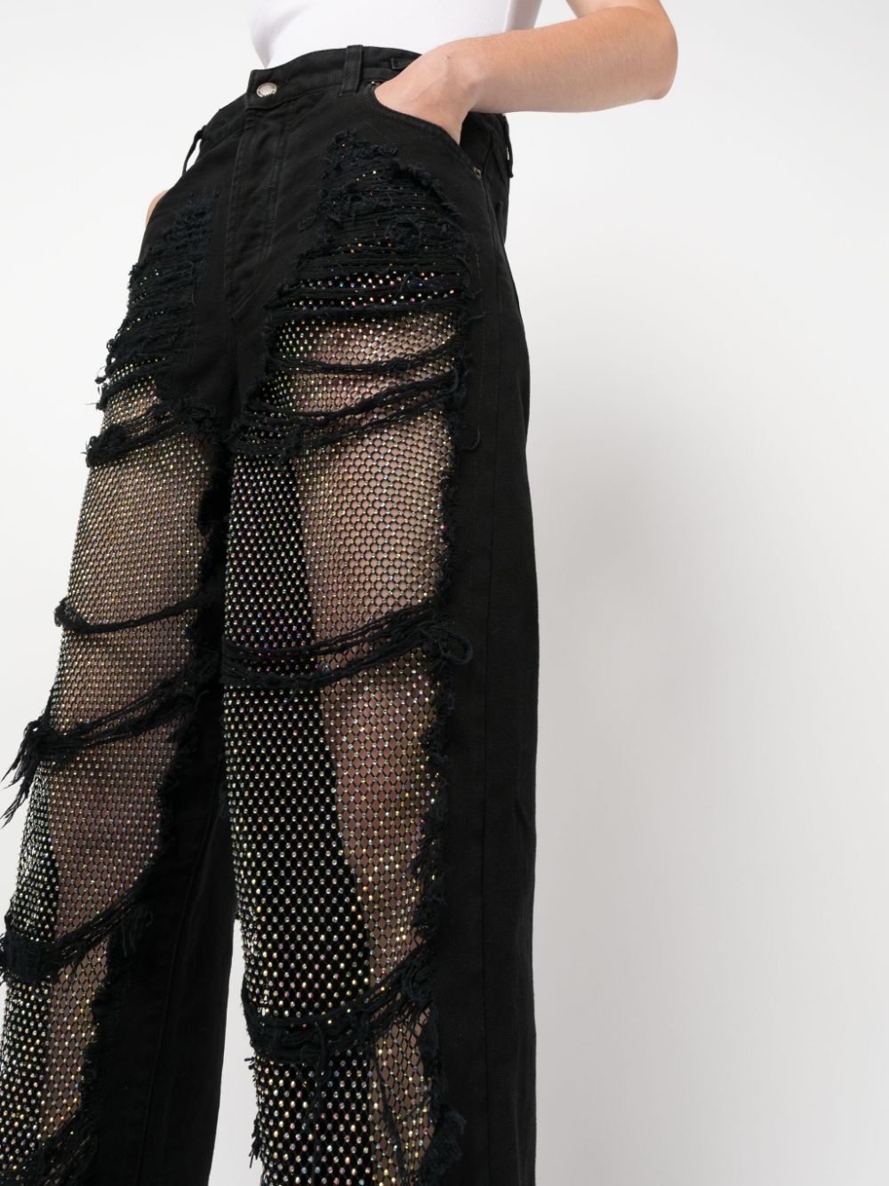 Karen crystal-embellished straight-leg jeans - 5
