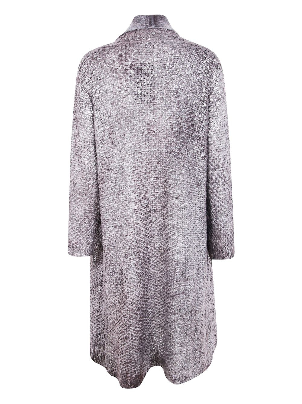 metallic-threaded cardi-coat - 2