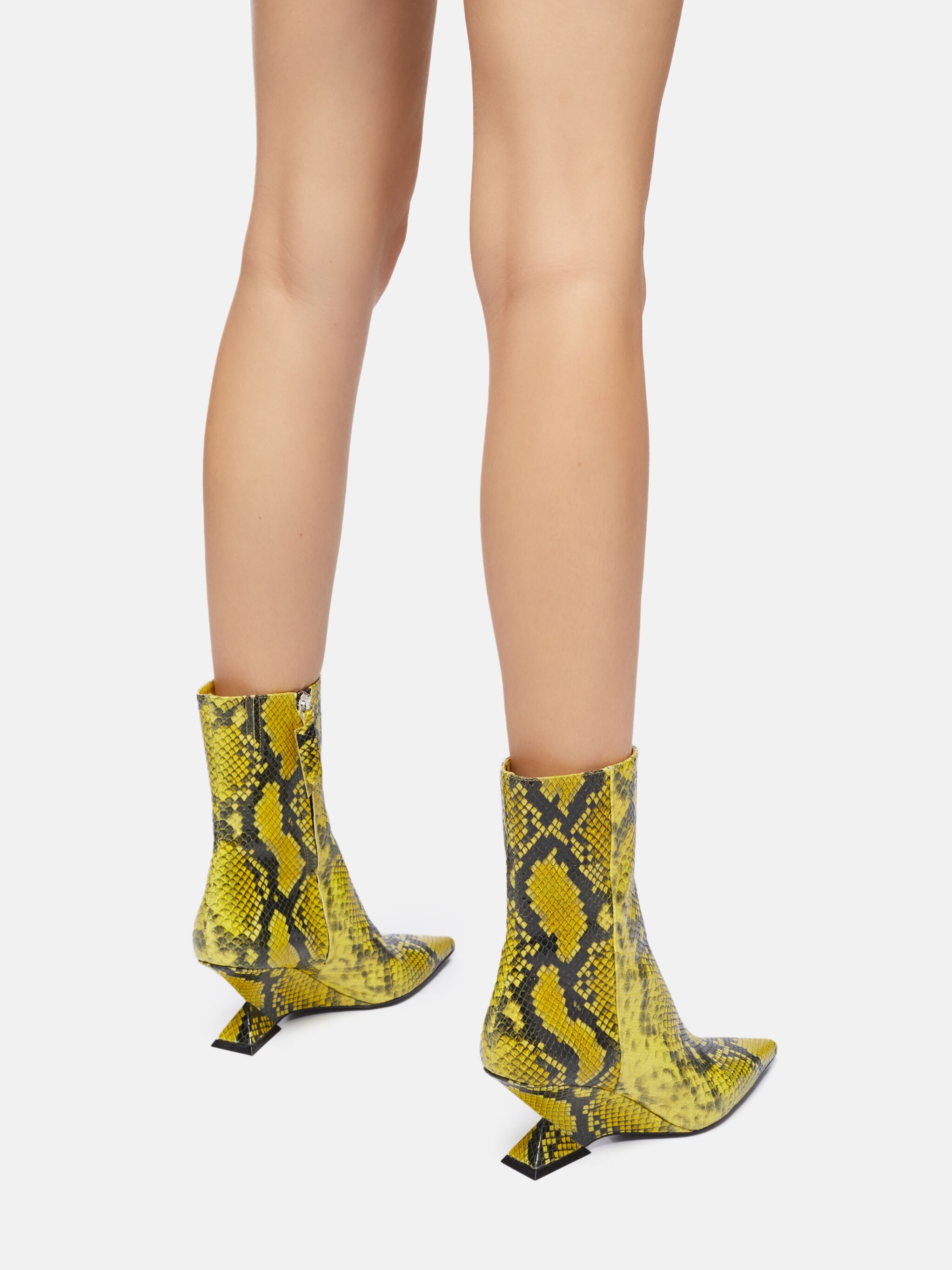 ''CHEOPE'' FLUO YELLOW ANKLE BOOT - 3