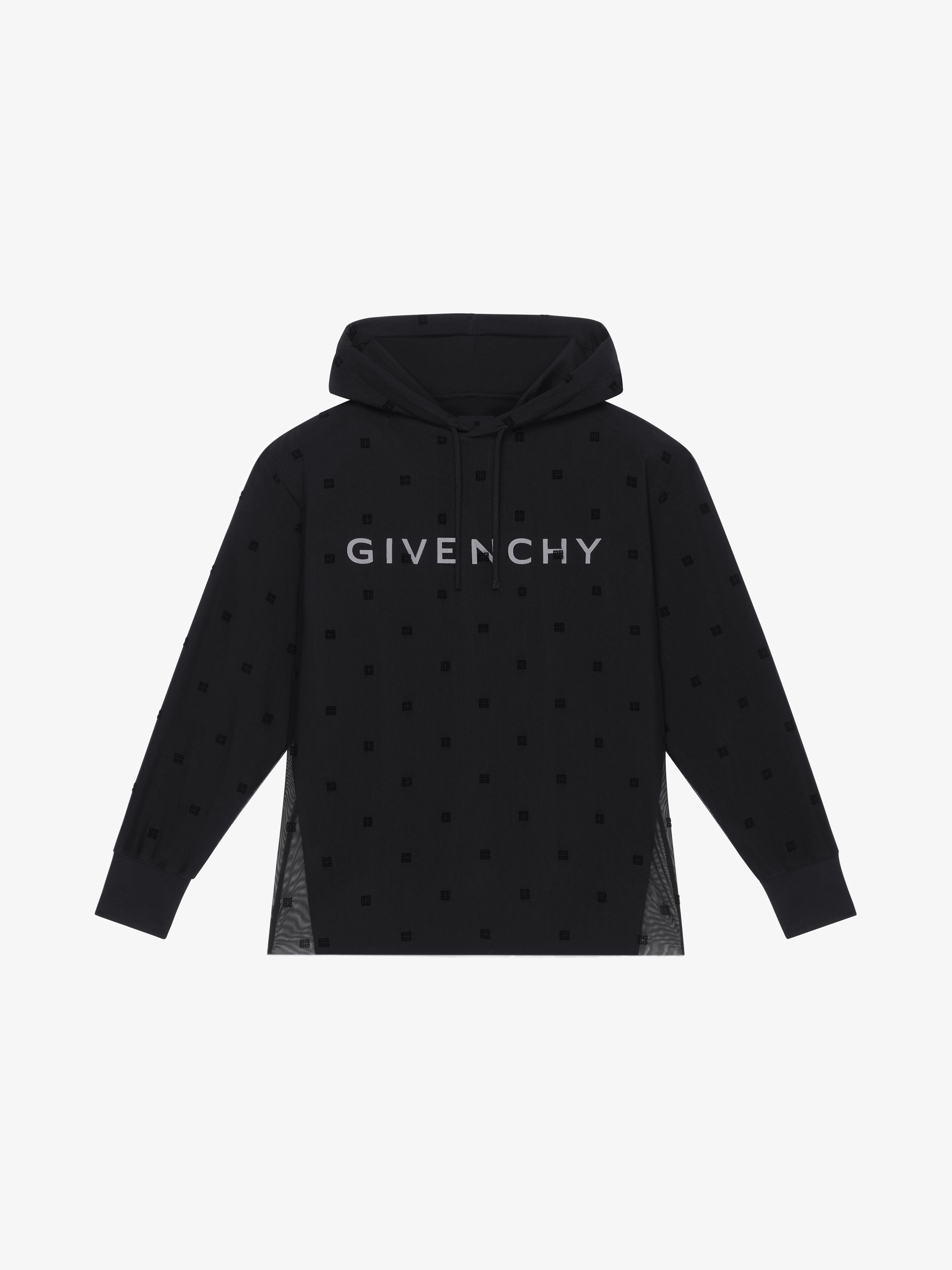 GIVENCHY DOUBLE LAYERED HOODIE IN 4G TULLE - 1