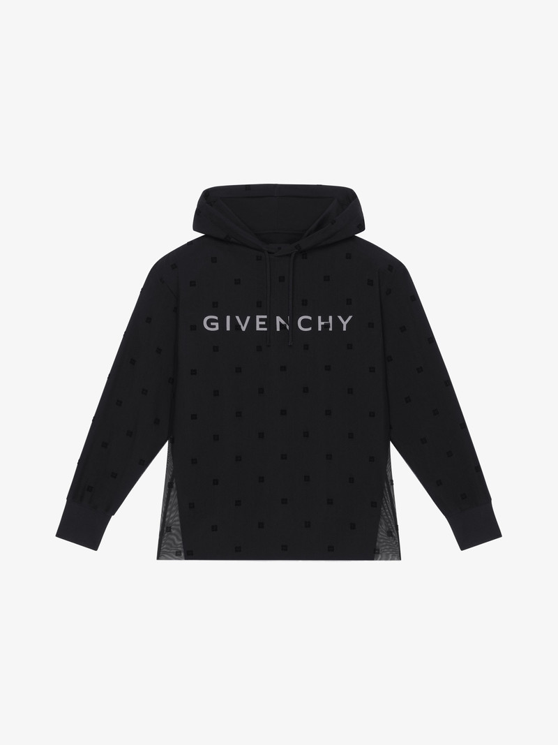 GIVENCHY DOUBLE LAYERED HOODIE IN 4G TULLE 1