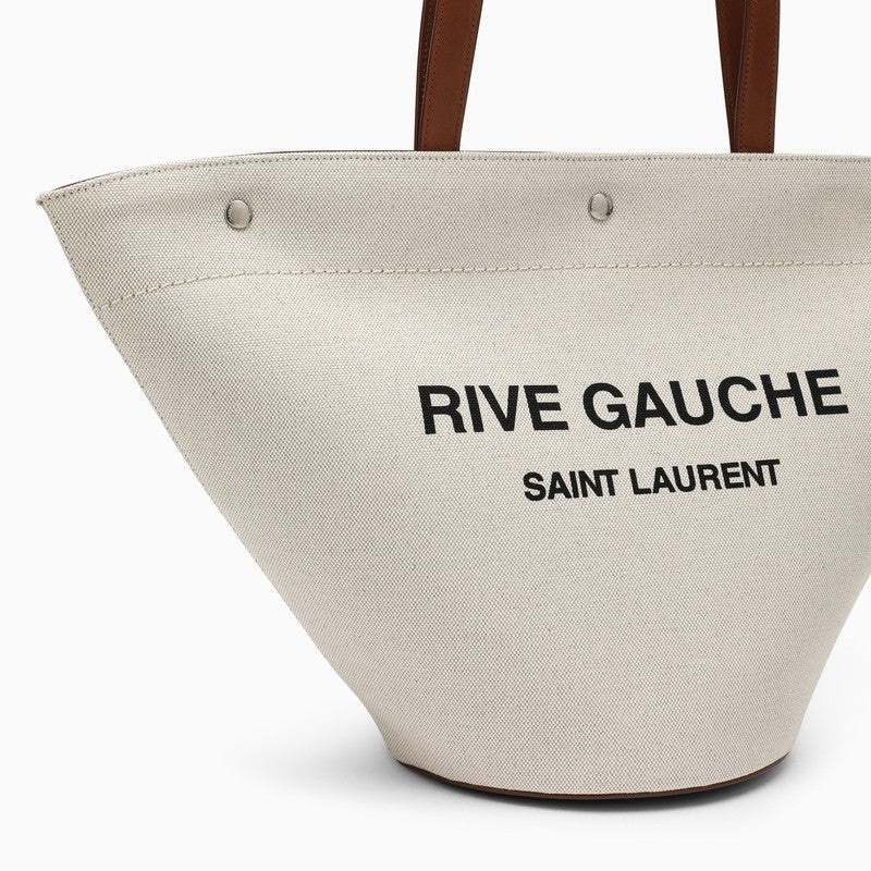 【Saint Laurent】Rive Gauche Tote Bag Greige Saint Laurent Rive Gauche Tote Bag | Neutrals | FARFETCH