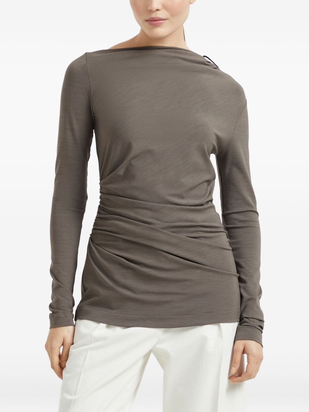 ruched-detail top - 3