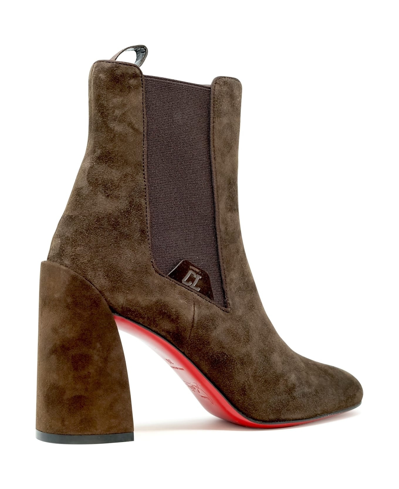 Christian Louboutin Brown Suede Leather Turelastic 85 Ankle Boots - 3