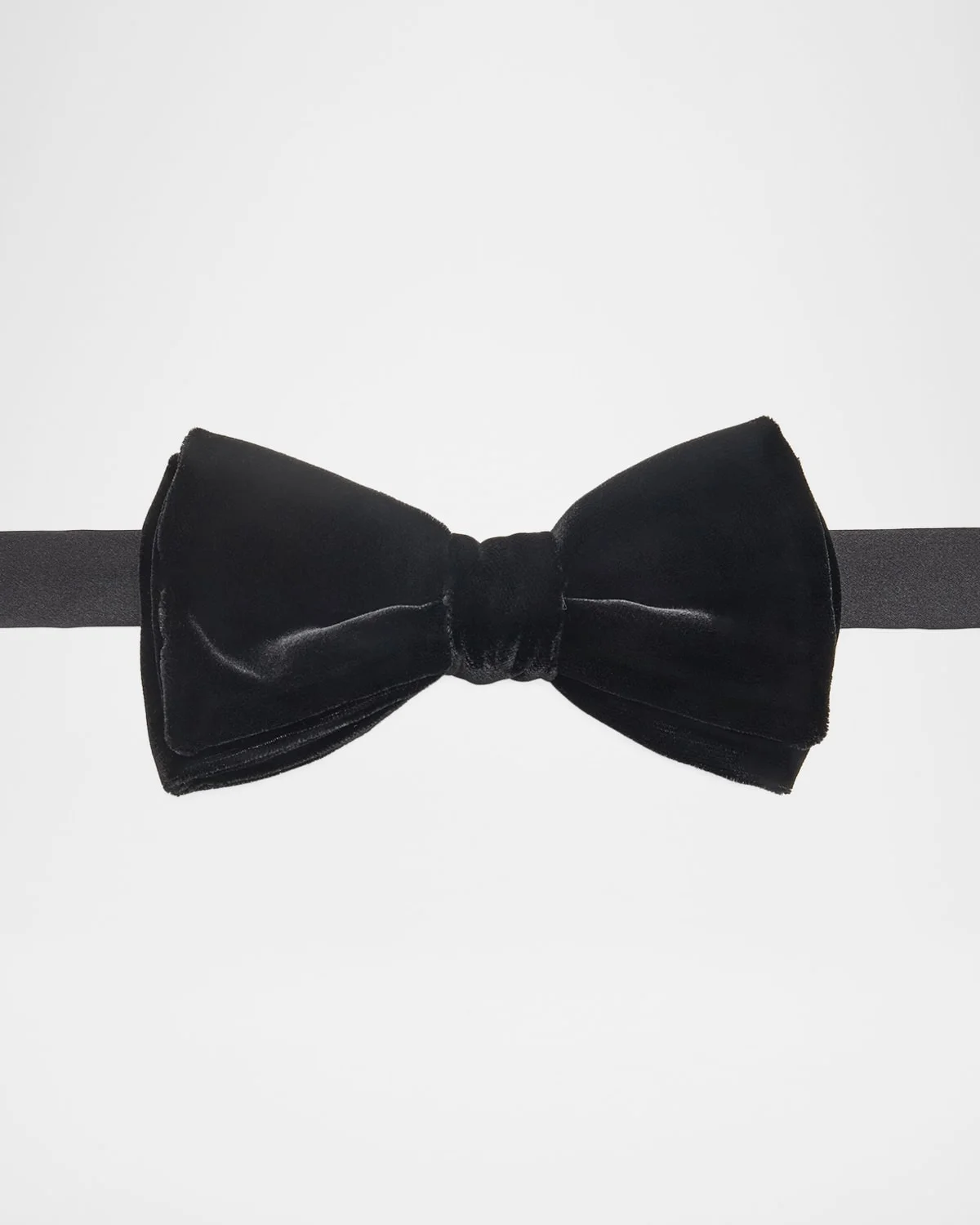 Men & apos;s Solid Velvet Bow Tie - 1