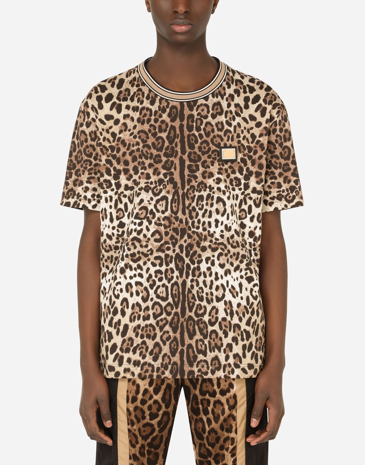 Leopard-print cotton T-shirt - 2