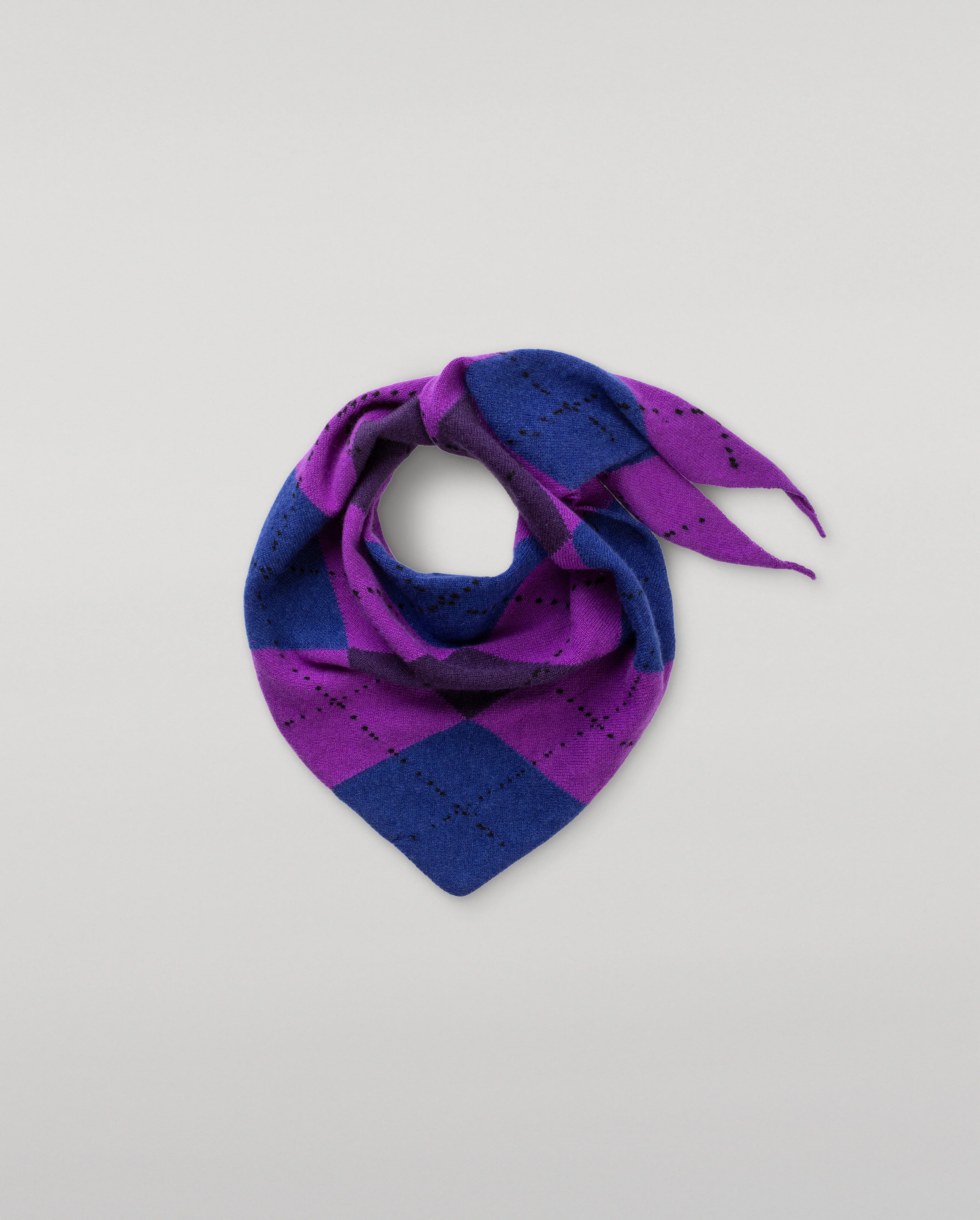 Clan Purple Argyle Cashmere Bandana - 1