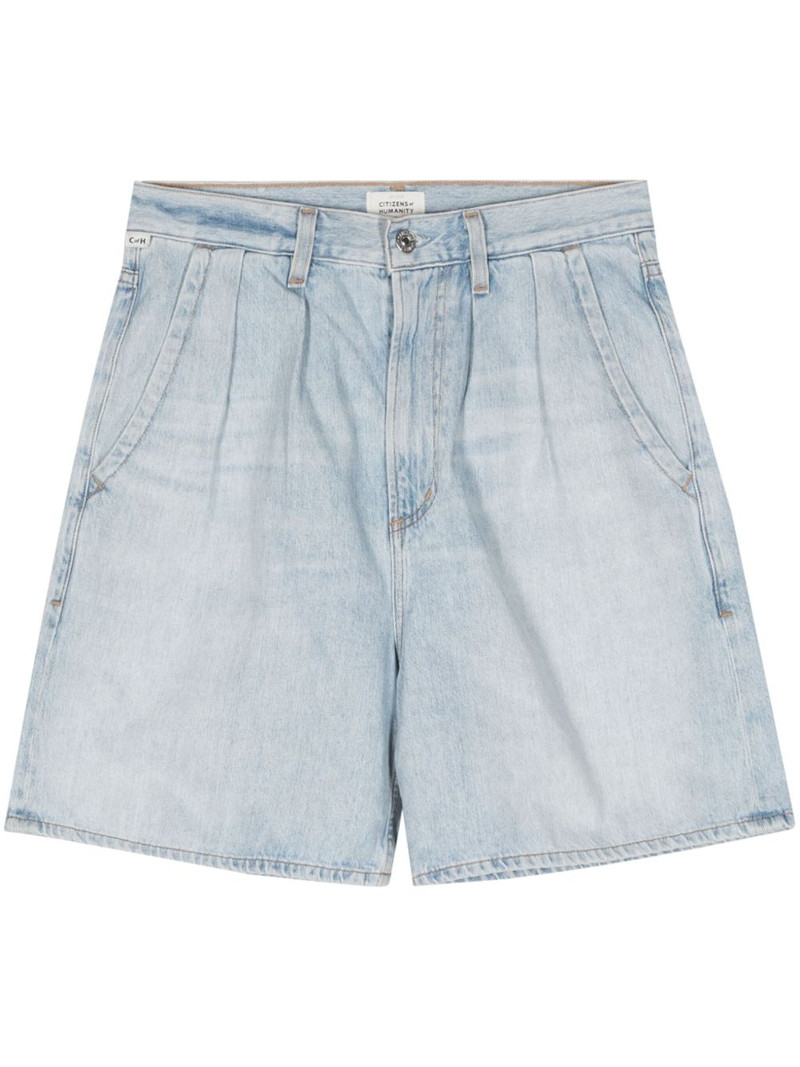 Maritzy wide-leg denim shorts 1