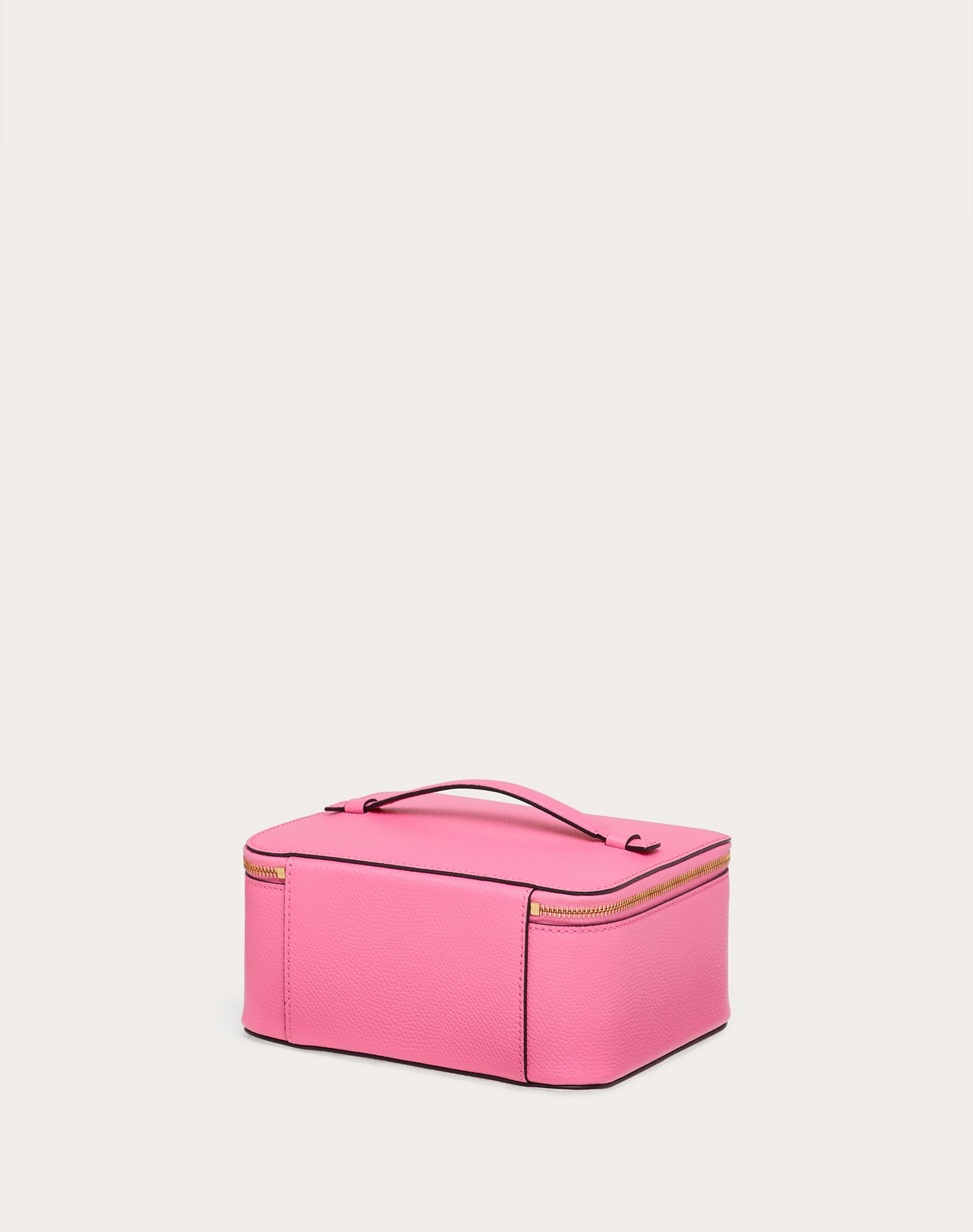 VLOGO SIGNATURE WASH BAG IN GRAINY CALFSKIN LEATHER - 3