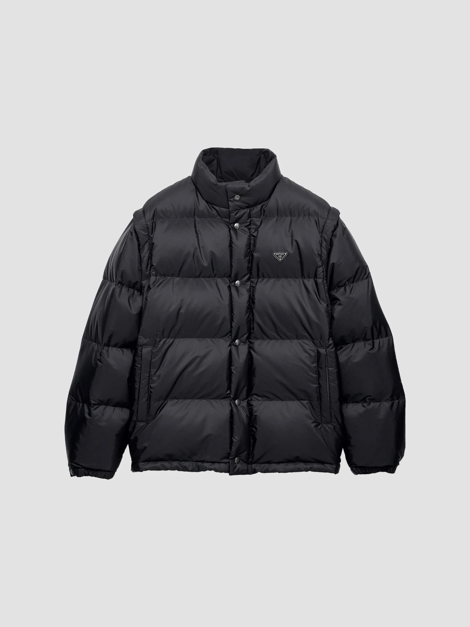 Men's Medium-Weight Re-Nylon Down Jacket - Black - 1