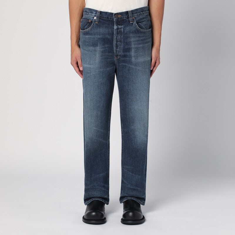 AGOLDE Blue washed jeans in regenerated denim - 1
