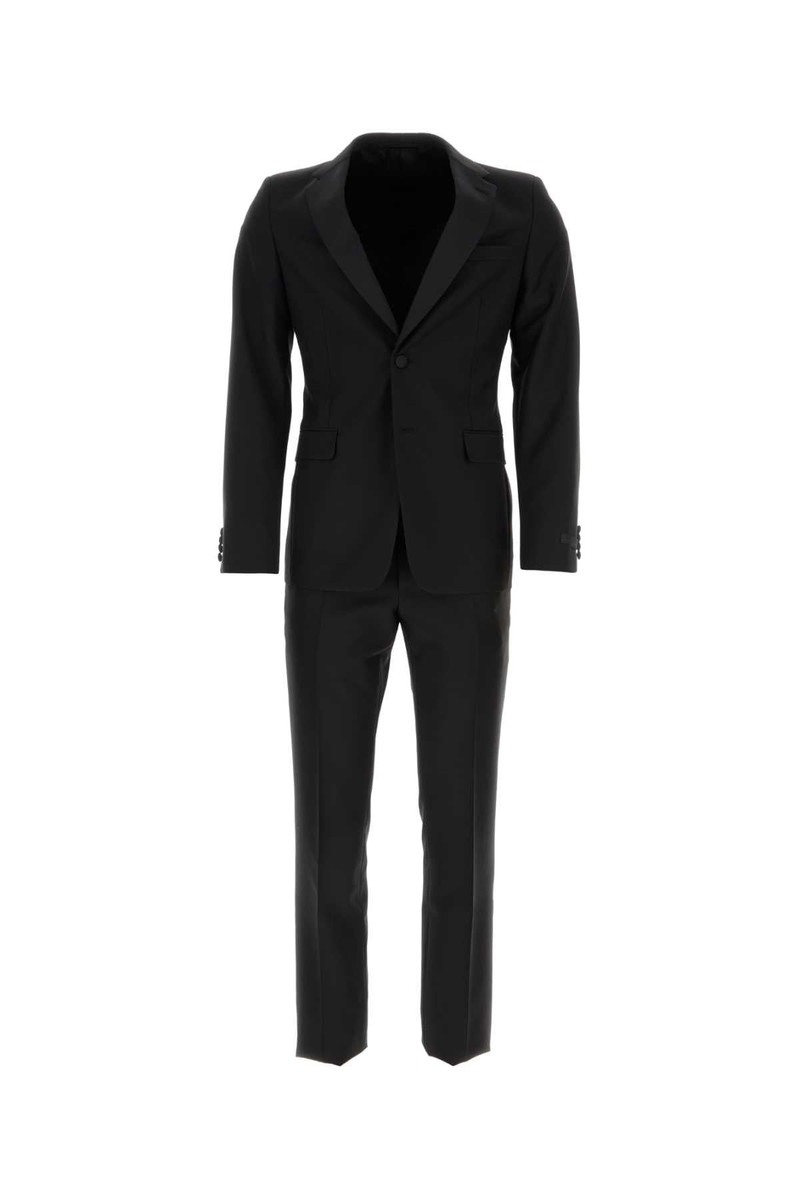 Prada Men Black Wool Blend Tuxedo - 1