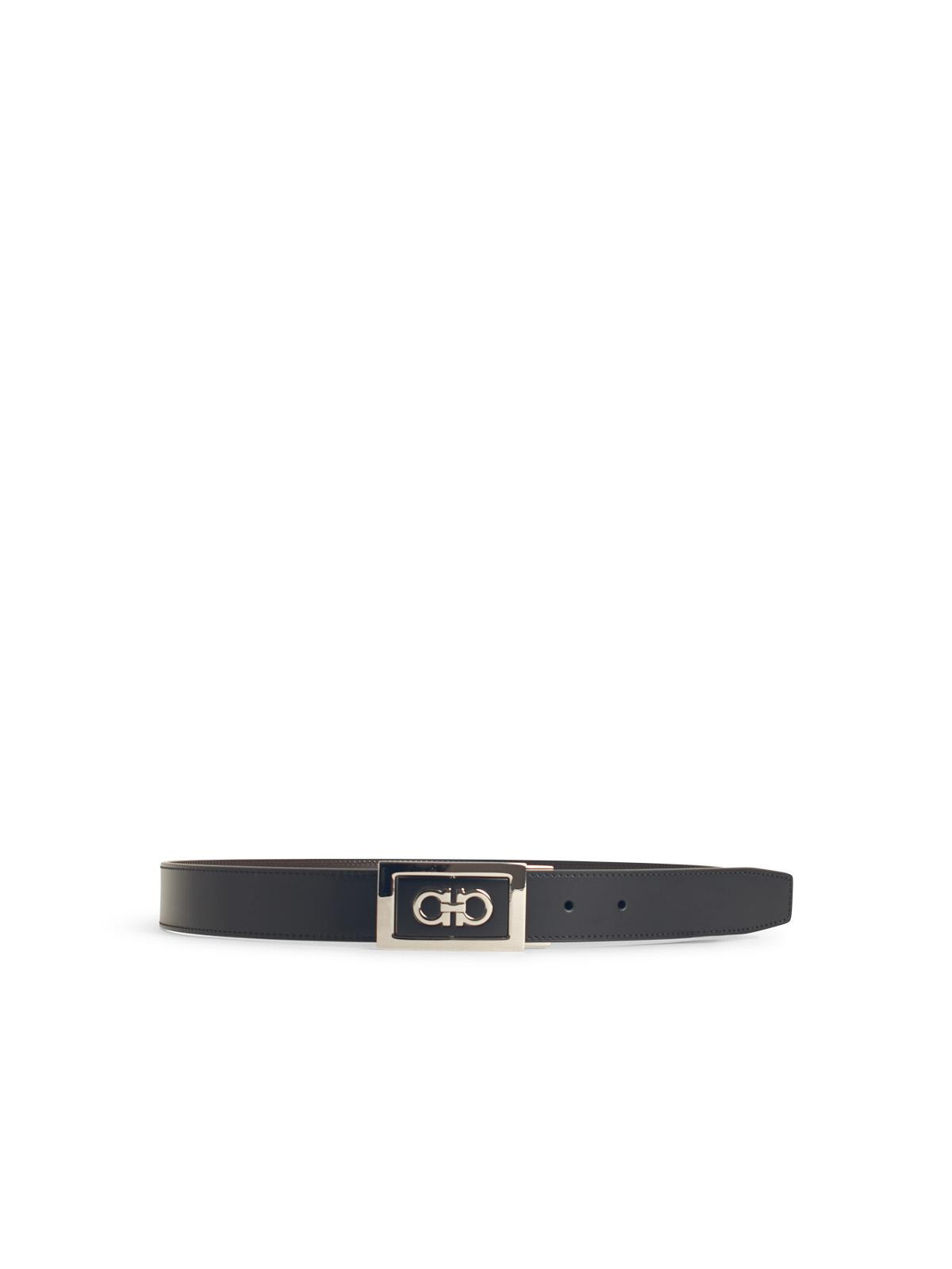 Salvatore Ferragamo Black Leather Belt Men - 1