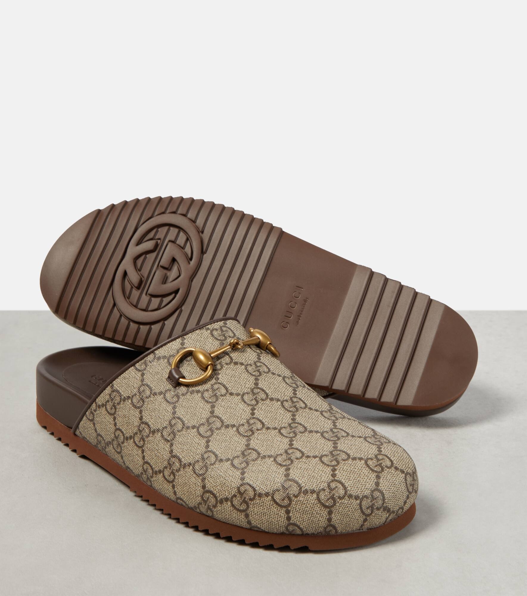 GUCCI GG Supreme Horsebit mules | mytheresa | REVERSIBLE