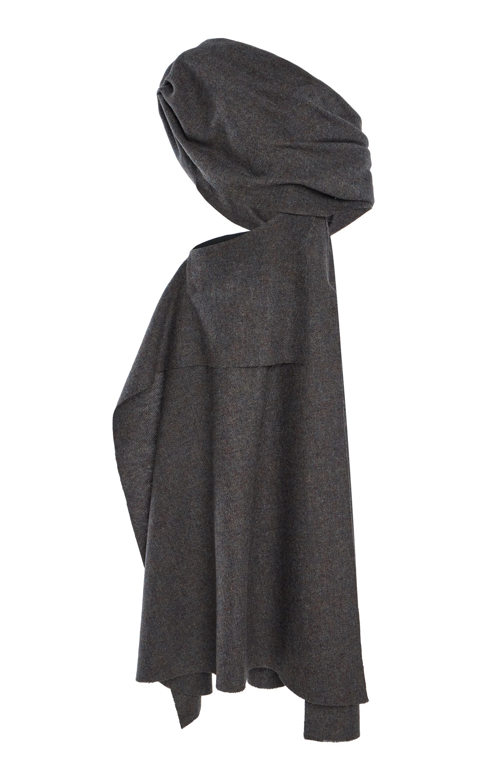 Bundle Cutout Melange Wool Maxi Dress dark grey - 1