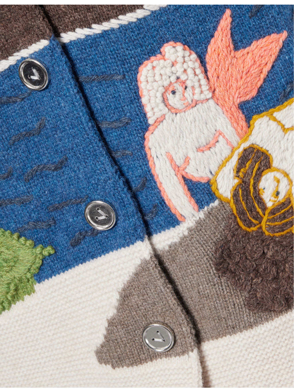 Graphic-intarsia camp-collar wool shirt - 7